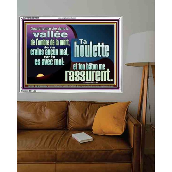 Je ne crains aucun mal, car tu es avec moi: Cadre acrylique d'art mural inspirant ultime (GWFREABIDE11340) 