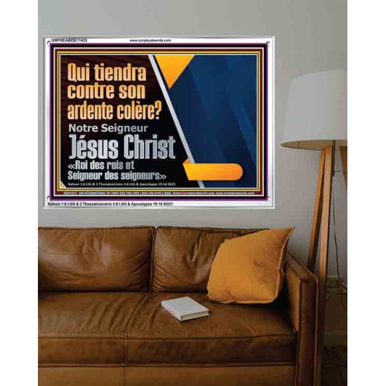 Qui tiendra contre son ardente colère? Notre Seigneur Jésus Christ Cadre acrylique d'art moderne (GWFREABIDE11425) 