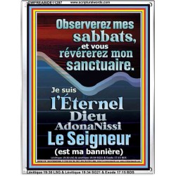 Observerez mes sabbats, et vous révérerez mon sanctuaire.  Cadre acrylique versets bibliques pour la maison en ligne (GWFREABIDE11297) "16X24"