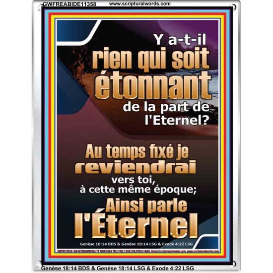 Au temps fixé je reviendrai vers toi,  Cadre acrylique chrétien juste vivant (GWFREABIDE11358) 