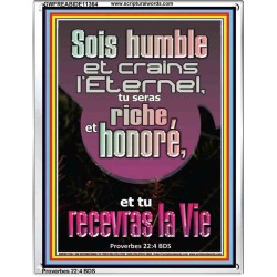 Sois humble et crains l'Eternel, Cadre acrylique scriptural unique (GWFREABIDE11364) 