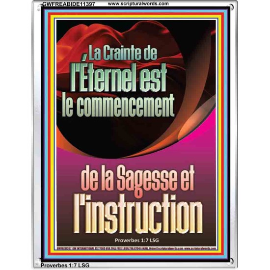 Crainte de l'Éternel est le commencement de la Sagesse et l'instruction Chambre d'enfants (GWFREABIDE11397) 