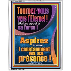 Tournez-vous vers l'Eternel?! |Faites appel à sa force?! Versets bibliques à cadre acrylique personnalisé (GWFREABIDE11584) 