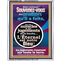 Souvenez-vous des prodiges qu'il a faits, De ses miracles et des jugements de sa bouche, Art du cadre acrylique versets bibliques (GWFREABIDE11586) 