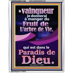 Fruit de L'arbre de Vie, qui est dans Affiche; Cadre en acrylique avec versets bibliques inspirants (GWFREABIDE11589) 