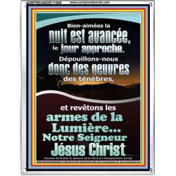 armes de lumière...Notre Seigneur Jésus Christ. Versets bibliques imprimables sur cadre acrylique (GWFREABIDE11600) 