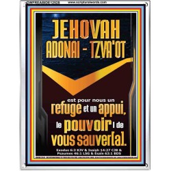 JEHOVAH ADONAI  TZVA'OT Image unique de la Bible sur le pouvoir (GWFREABIDE12528) "16X24"
