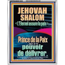 JEHOVAH SHALOM « L'Eternel assure la paix » Versets bibliques en cadre acrylique en ligne (GWFREABIDE12533) "16X24"