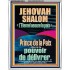 JEHOVAH SHALOM « L'Eternel assure la paix » Versets bibliques en cadre acrylique en ligne (GWFREABIDE12533) "16X24"