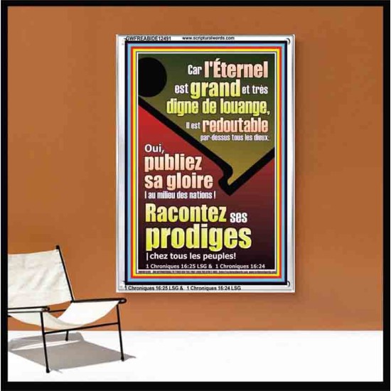 Racontez ses prodiges |chez tous les peuples! Cadre acrylique versets bibliques (GWFREABIDE12491) 