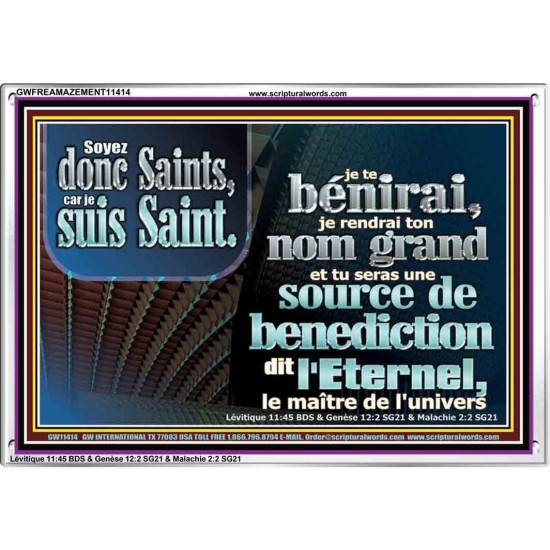Soyez donc Saints, car je suis Saint.  Cadre acrylique d'église (GWFREAMAZEMENT11414) 