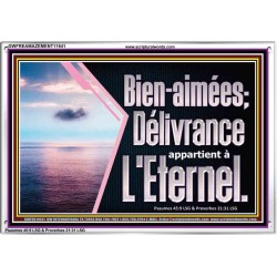 Bien-aimées; Délivrance appartient à L'Eternel. Versets bibliques en cadre acrylique (GWFREAMAZEMENT11641) 