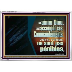 Car aimer Dieu, c'est accomplir ses Commandements. Cadre acrylique d'église (GWFREAMAZEMENT11681) 