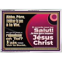Abba Père, Fais-nous Voir ta Bonté, redonne-nous la vie. Cadre acrylique scriptural unique (GWFREAMAZEMENT11685) "32X24"