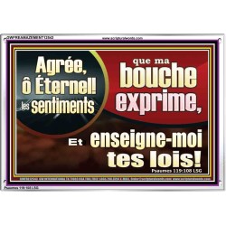 ô Éternel! enseigne-moi tes lois! Décor d'écriture avec cadre en acrylique (GWFREAMAZEMENT12543) 