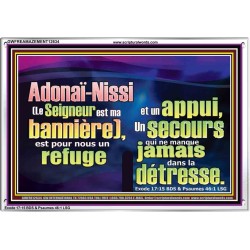 Adonaï-Nissi (Le Seigneur est ma bannière), Versets bibliques imprimables sur cadre acrylique (GWFREAMAZEMENT12634) "32X24"