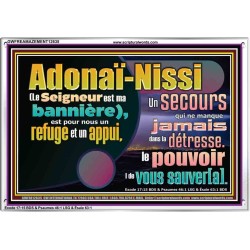 Adonaï-Nissi le pouvoir |de vous sauver[a]. Verset biblique imprimable sur cadre acrylique (GWFREAMAZEMENT12635) "32X24"