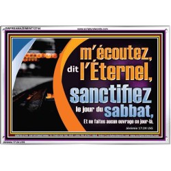 sanctifiez le jour du sabbat, Cadre acrylique d'église (GWFREAMAZEMENT12744) 