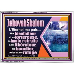 JehovahShalom L'Éternel ma paix...Mon bienfaiteur et mon libérateur. Cadre acrylique d'église (GWFREAMAZEMENT12771) "32X24"