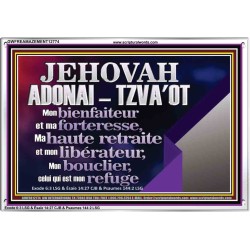 JEHOVAH ADONAI  TZVA'OT....Mon bienfaiteur et mon libérateur. Cadre acrylique d'art mural inspirant ultime (GWFREAMAZEMENT12774) "32X24"