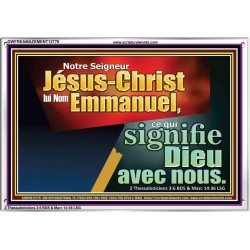 Notre Seigneur Jésus-Christ lui Nom Emmanuel, ce qui signifie Dieu avec nous. Cadre acrylique Power Bible unique (GWFREAMAZEMENT12776) 