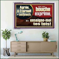 ô Éternel! enseigne-moi tes lois! Décor d'écriture avec cadre en acrylique (GWFREAMAZEMENT12543) 