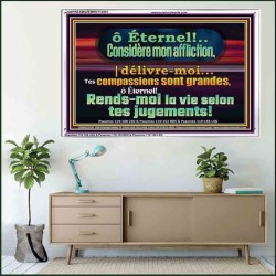 ô Éternel! Rends-moi la vie selon tes jugements! Décor d'écritures avec cadre en acrylique (GWFREAMAZEMENT12551) 