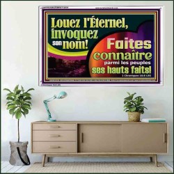 Faites connaître parmi les peuples ses hauts faits! Écritures de cadre acrylique personnalisées (GWFREAMAZEMENT12576) 