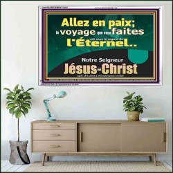 Allez en paix; le voyage que vous faites est sous le regard de l'Éternel. Cadre acrylique versets bibliques pour la maison en ligne (GWFREAMAZEMENT12801) 