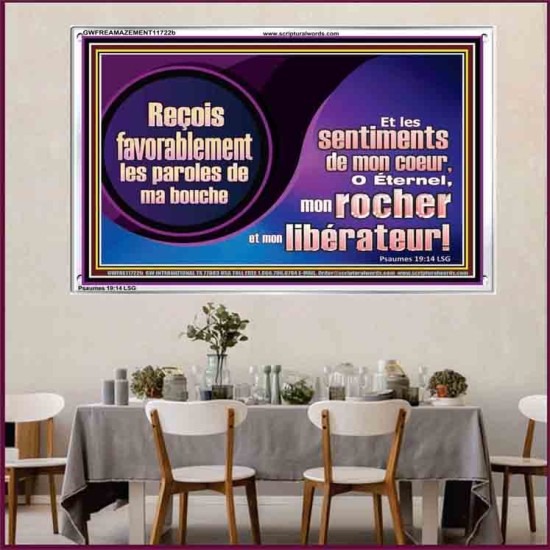 Reçois favorablement les paroles de ma bouche O Éternel, mon rocher. Cadre acrylique puissance ultime (GWFREAMAZEMENT11722b) 