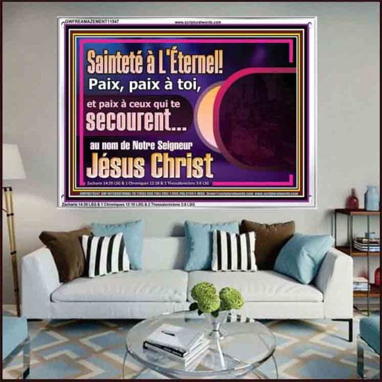 Sainteté à L'Éternel! paix à toi, et paix à ceux qui te secourent. Peintures chrétiennes (GWFREAMAZEMENT11547) 