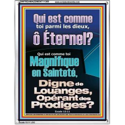 Qui est comme toi Magnifique en Sainteté, Digne de Louanges, Opérant des Prodiges? Cadre acrylique d'église (GWFREAMAZEMENT11369) 