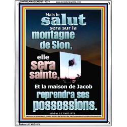 Sur le mont Sion sera la délivrance Image unique de la Bible sur le pouvoir (GWFREAMAZEMENT11374) 