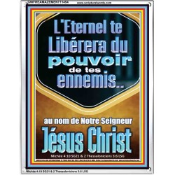 L'Eternel te Libérera du pouvoir de tes ennemis Cadre acrylique avec versets bibliques pour la maison en ligne (GWFREAMAZEMENT11454) "24X32"
