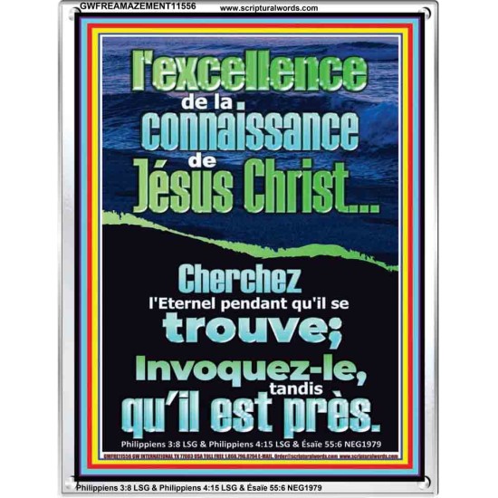 Cherchez l'Eternel pendant qu'il se trouve; Invoquez-le, tandis qu'il est près. Verset biblique d'inspiration de cadre acrylique personnalisé (GWFREAMAZEMENT11556) 