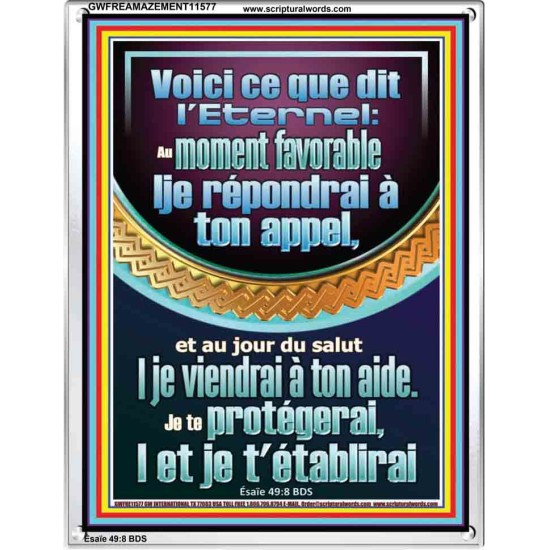 Je te protégerai,|et je t'établirai
  Cadre Acrylique Art & Décoration (GWFREAMAZEMENT11577) 