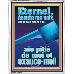 Eternel, aie pitié de moi et exauce-moi!  Verset biblique en cadre acrylique (GWFREAMAZEMENT11582) 