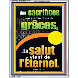 des sacrifices un cri d'actions de grâces, Cadre acrylique avec versets bibliques pour la maison en ligne (GWFREAMAZEMENT12478) 