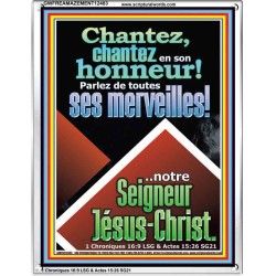 Parlez de toutes ses merveilles!..notre Seigneur Jésus-Christ. Art mural verset biblique (GWFREAMAZEMENT12483) 