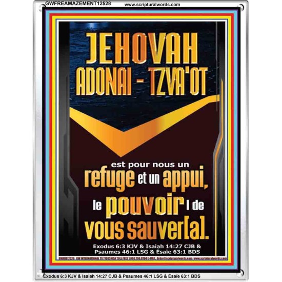 JEHOVAH ADONAI  TZVA'OT Image unique de la Bible sur le pouvoir (GWFREAMAZEMENT12528) 