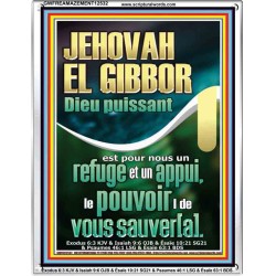 JEHOVAH EL GIBBOR Dieu puissant Impressions sur cadre en acrylique (GWFREAMAZEMENT12532) 