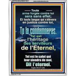 Toute arme forgée contre toi sera sans effet; Cadre acrylique d'église (GWFREAMAZEMENT9617) 