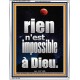 Car rien n'est impossible à Dieu. Cadre acrylique d'art mural inspirant ultime (GWFREAMAZEMENT9620) 