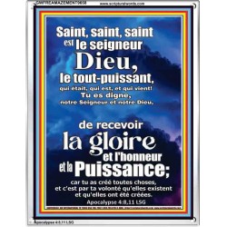 Saint, saint, saint est le Seigneur Dieu, le Tout-Puissant, Oeuvre d'art encadrée en acrylique (GWFREAMAZEMENT9658) 