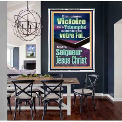 Victoire qui a Triomphé du monde, Jésus Christ.  Cadeau de cadre acrylique d'image de versets bibliques (GWFREAMAZEMENT11592) "24X32"
