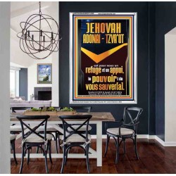 JEHOVAH ADONAI  TZVA'OT Image unique de la Bible sur le pouvoir (GWFREAMAZEMENT12528) "24X32"