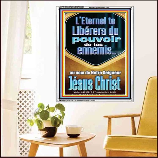 L'Eternel te Libérera du pouvoir de tes ennemis Cadre acrylique avec versets bibliques pour la maison en ligne (GWFREAMAZEMENT11454) 