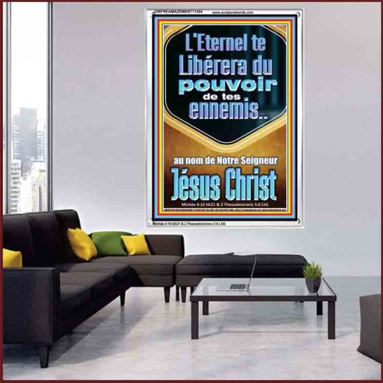 L'Eternel te Libérera du pouvoir de tes ennemis Cadre acrylique avec versets bibliques pour la maison en ligne (GWFREAMAZEMENT11454) 