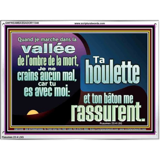 Je ne crains aucun mal, car tu es avec moi: Cadre acrylique d'art mural inspirant ultime (GWFREAMBASSADOR11340) 