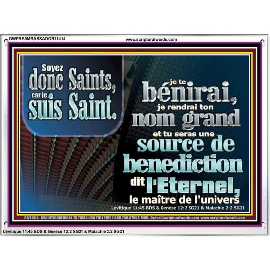 Soyez donc Saints, car je suis Saint.  Cadre acrylique d'église (GWFREAMBASSADOR11414) 